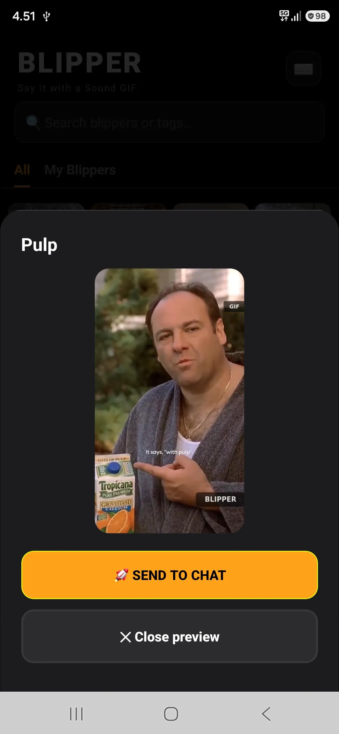 Send to Chat